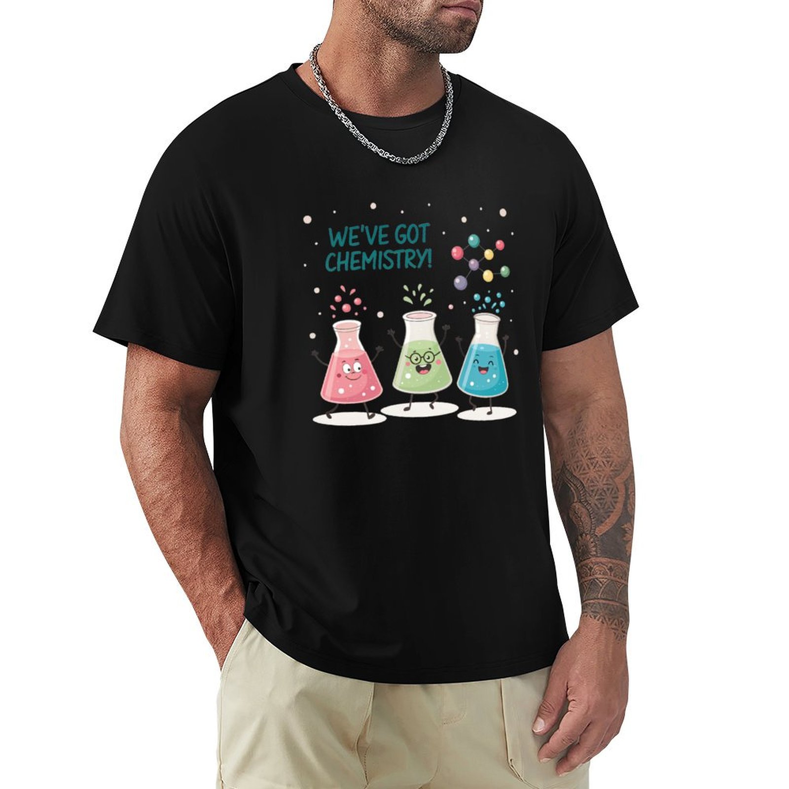 Science Buddies - Camiseta Science Beaker Buddies tamanho grande