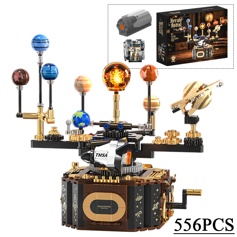 Solar System Orrery - Blocos de Montar Criativos 556 Peças: