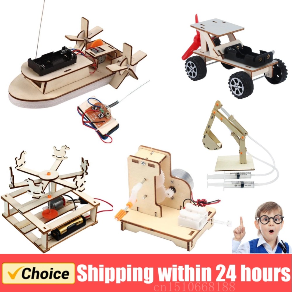Science Diy Model - DIY Wooden Boat Model Science Toys