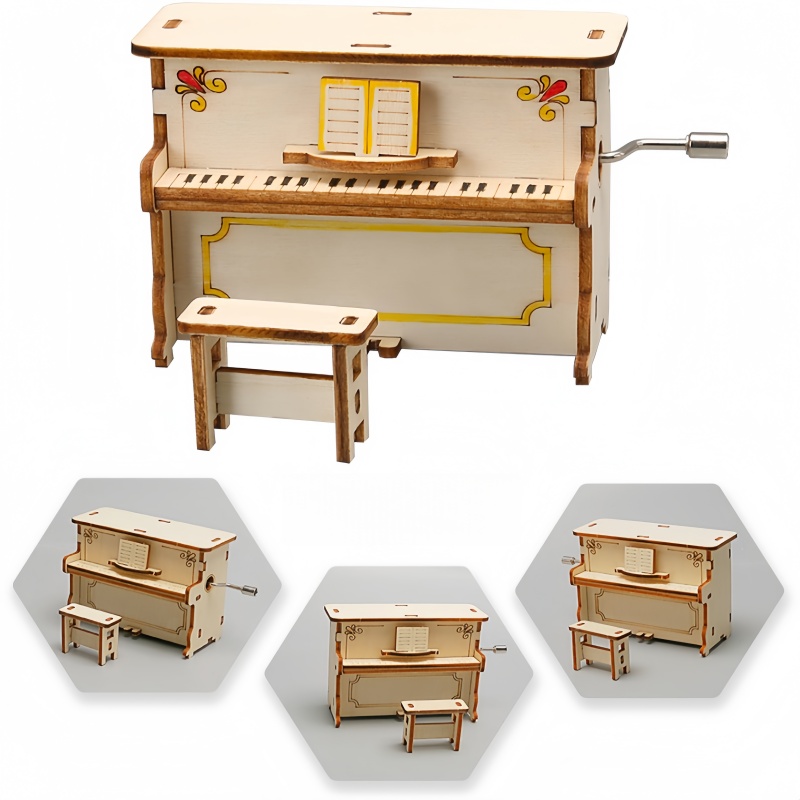 Science Diy Model - Piano Infantil DIY com Manivela, Modelo