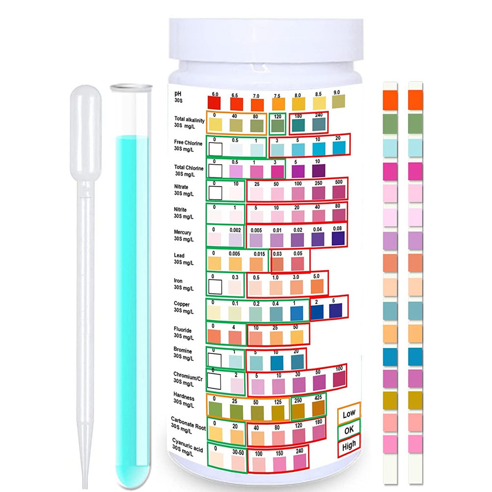 Tiras De Teste De Água Para Ág - Water Testing Kit avaliação e preço