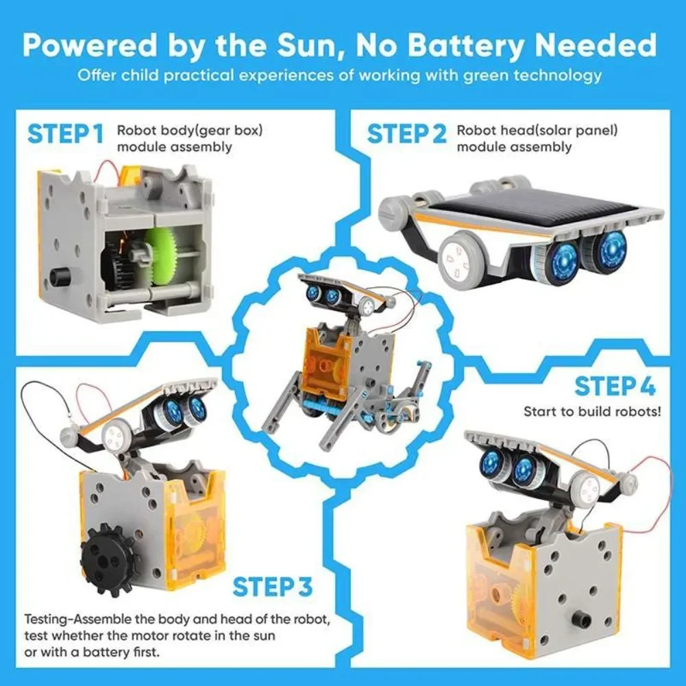 13 em 1 robô movido a energia  - Science Robot avaliação e preço